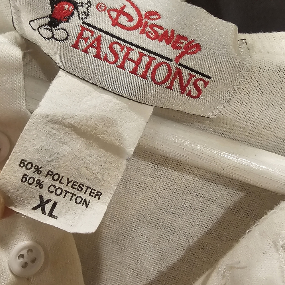 Disney Men's Off-White Long Sleeve Henley with Mickey Mouse - Picture 4 of 5